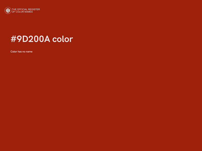 #9D200A color image