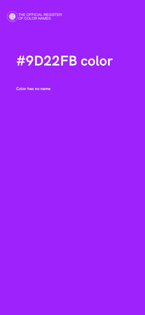 #9D22FB color image