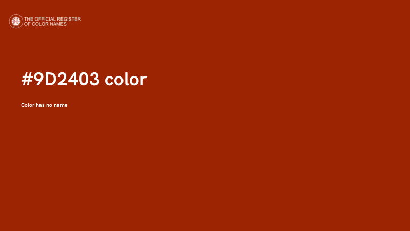 #9D2403 color image