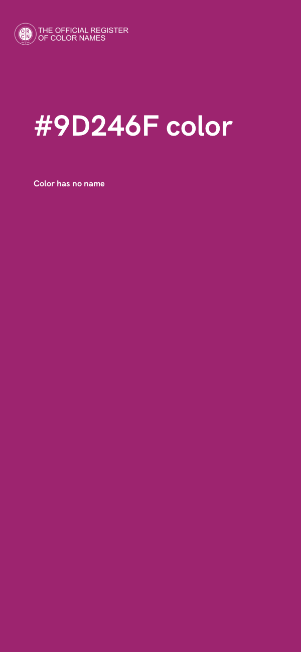 #9D246F color image