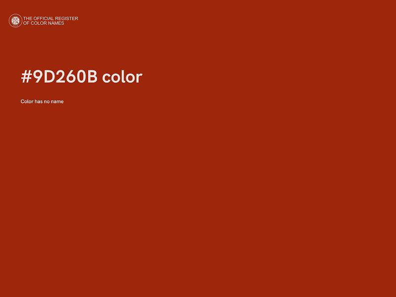 #9D260B color image