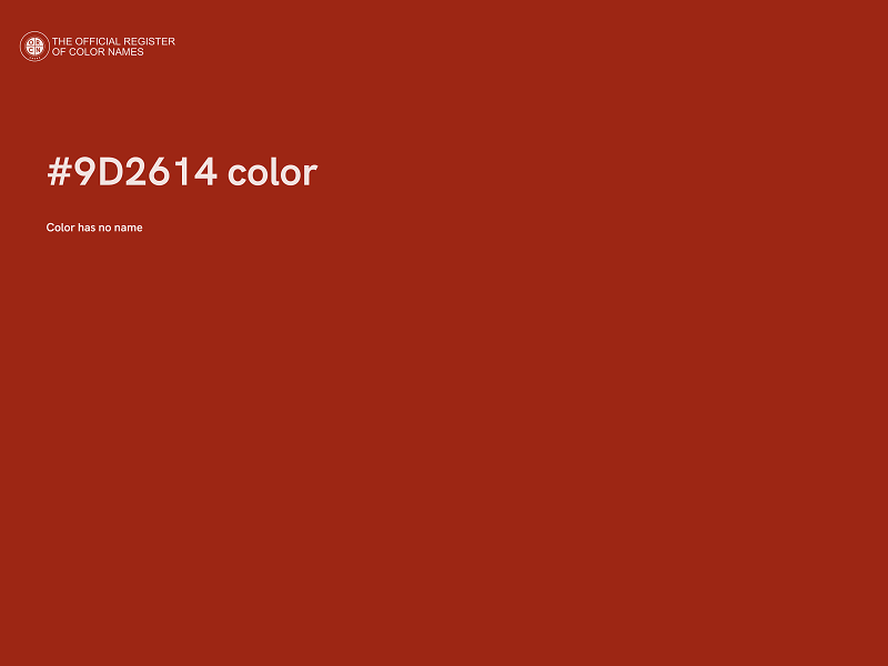 #9D2614 color image