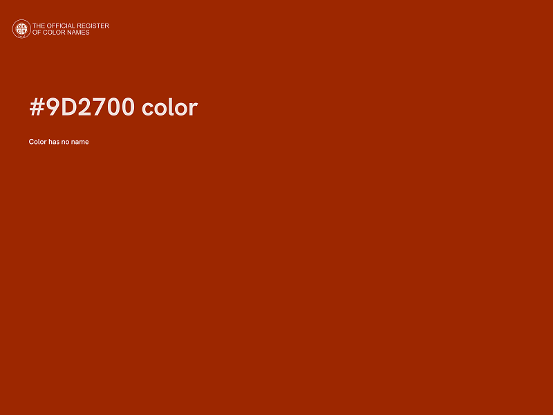 #9D2700 color image
