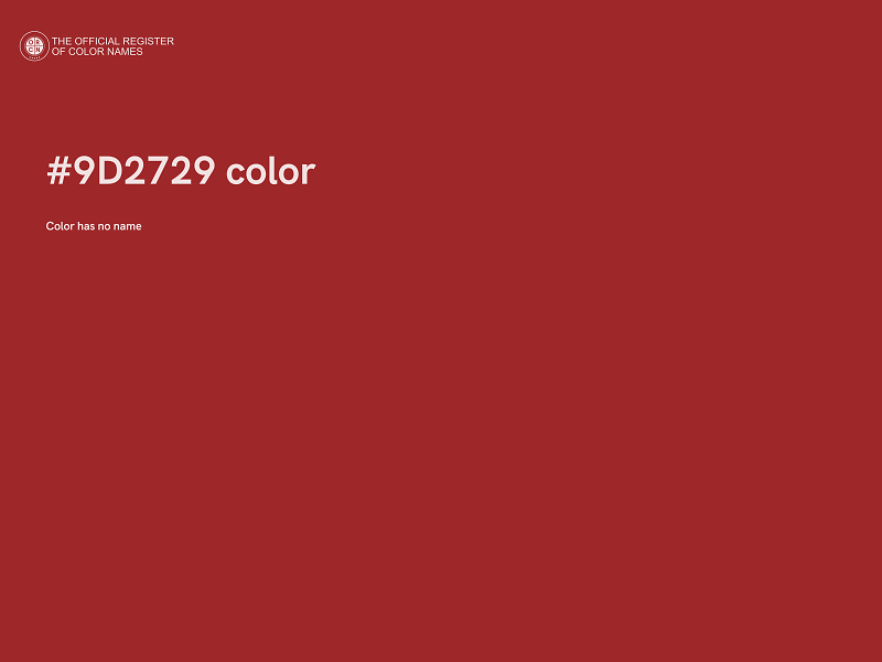 #9D2729 color image