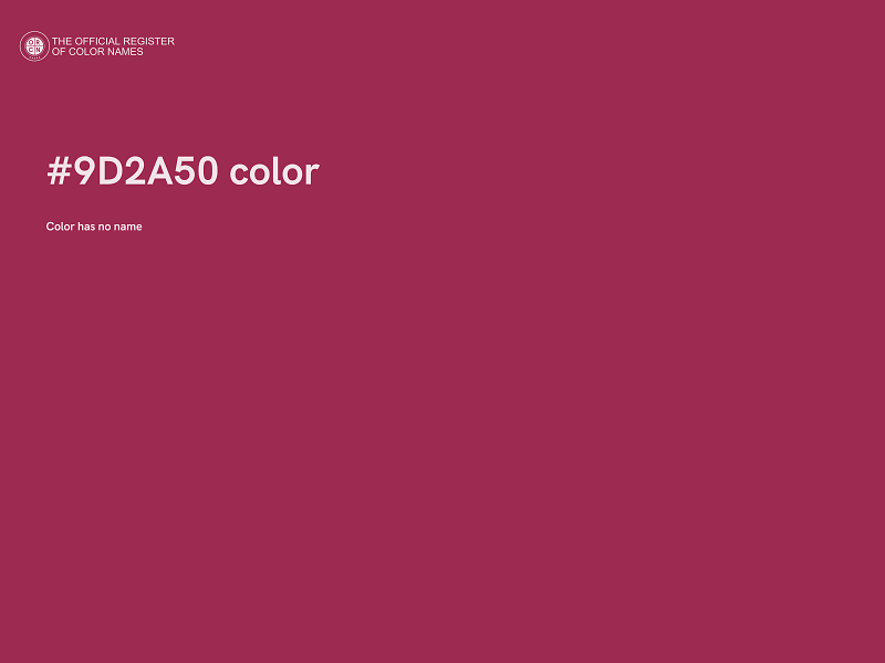 #9D2A50 color image