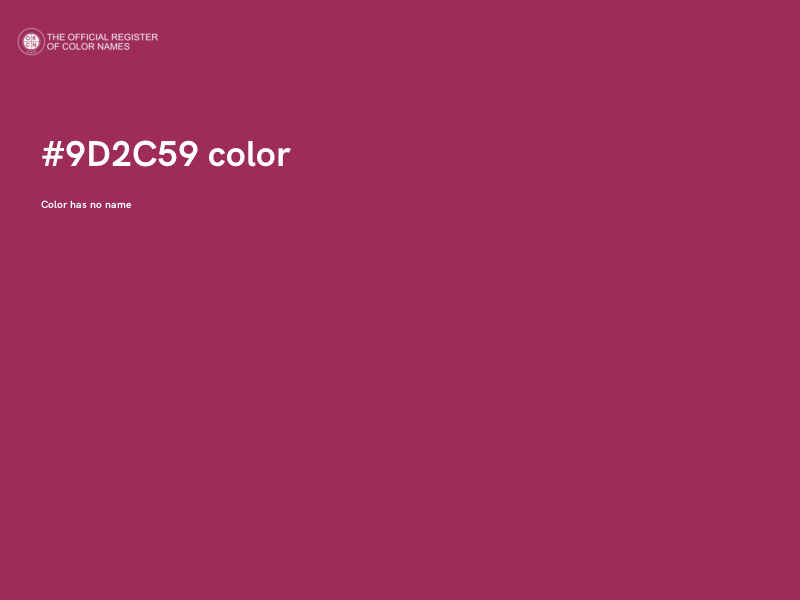 #9D2C59 color image