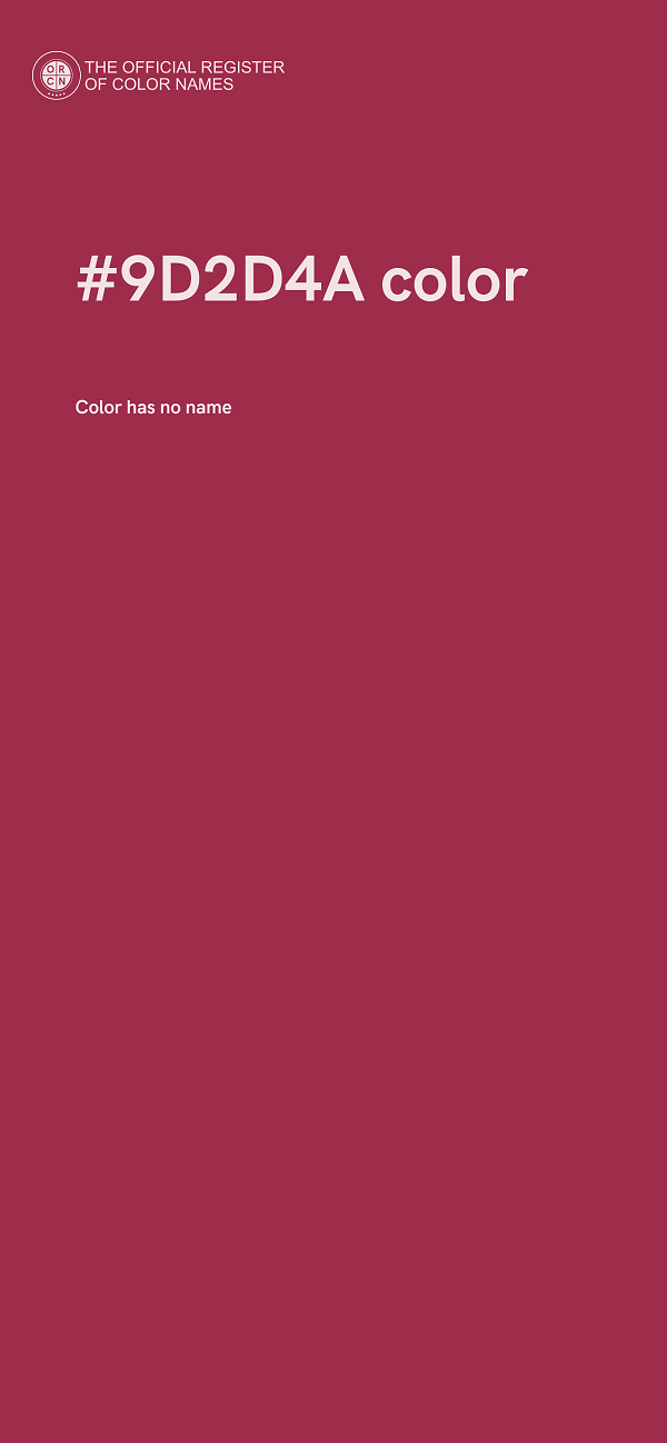 #9D2D4A color image