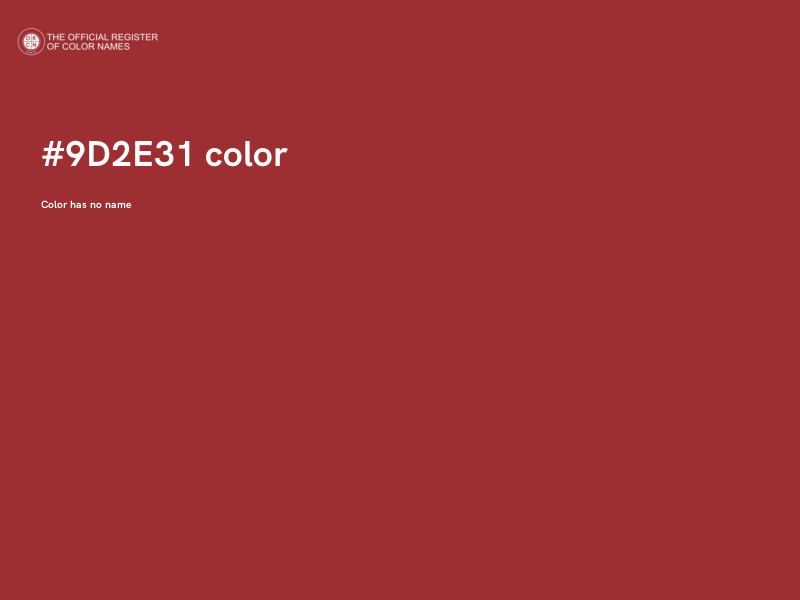 #9D2E31 color image