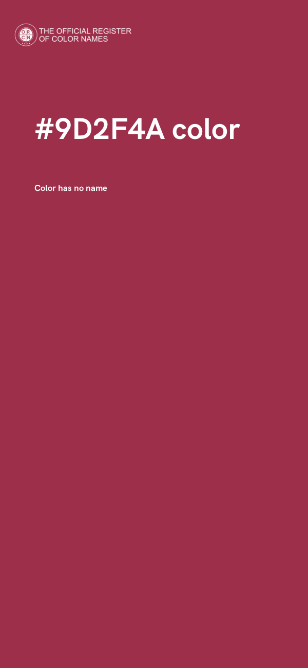 #9D2F4A color image