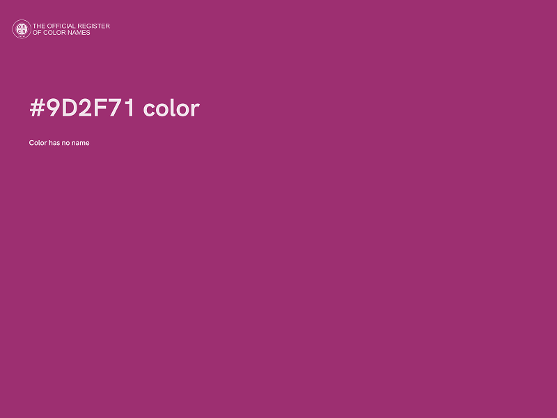 #9D2F71 color image