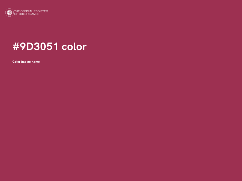 #9D3051 color image