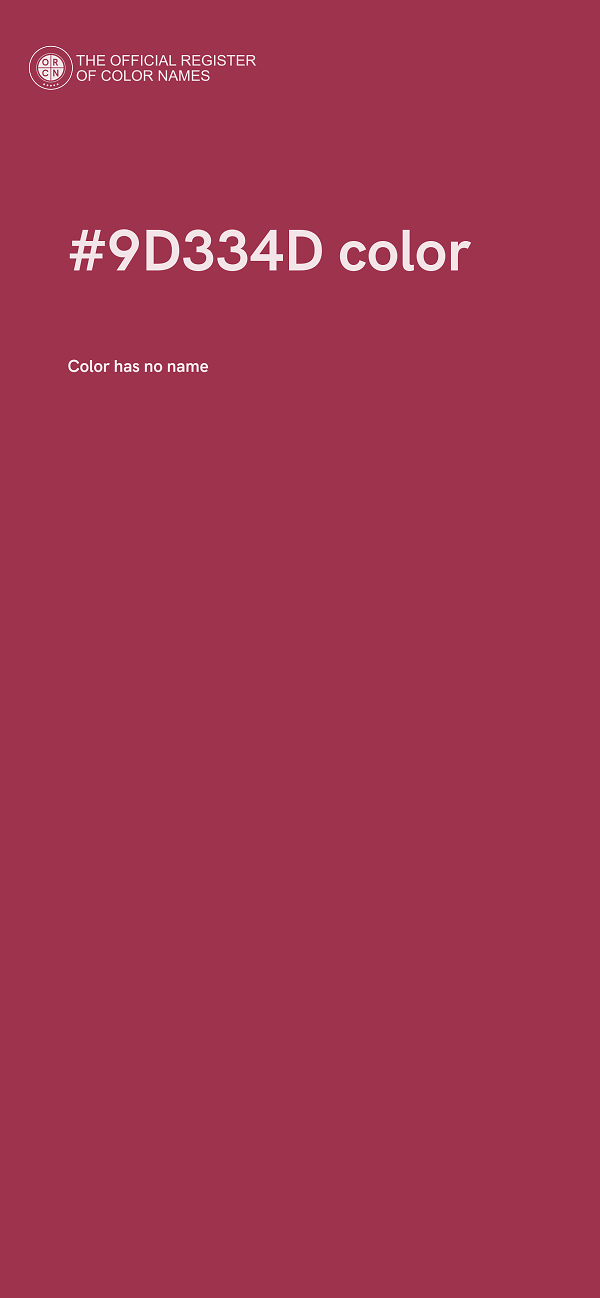 #9D334D color image