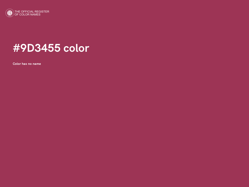 #9D3455 color image