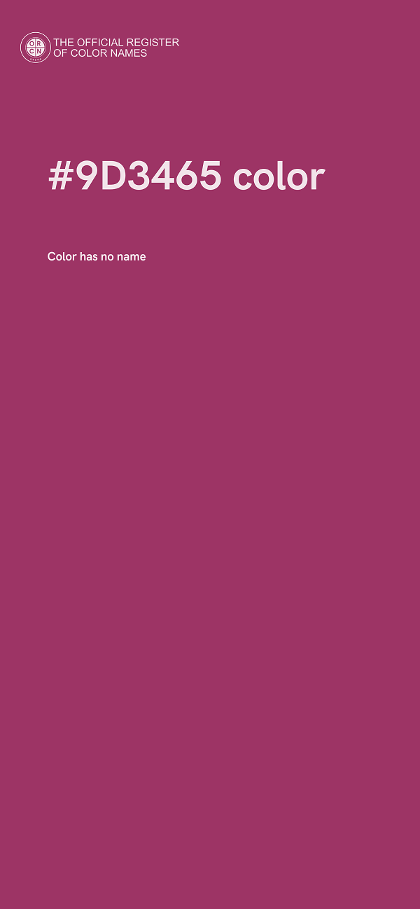 #9D3465 color image