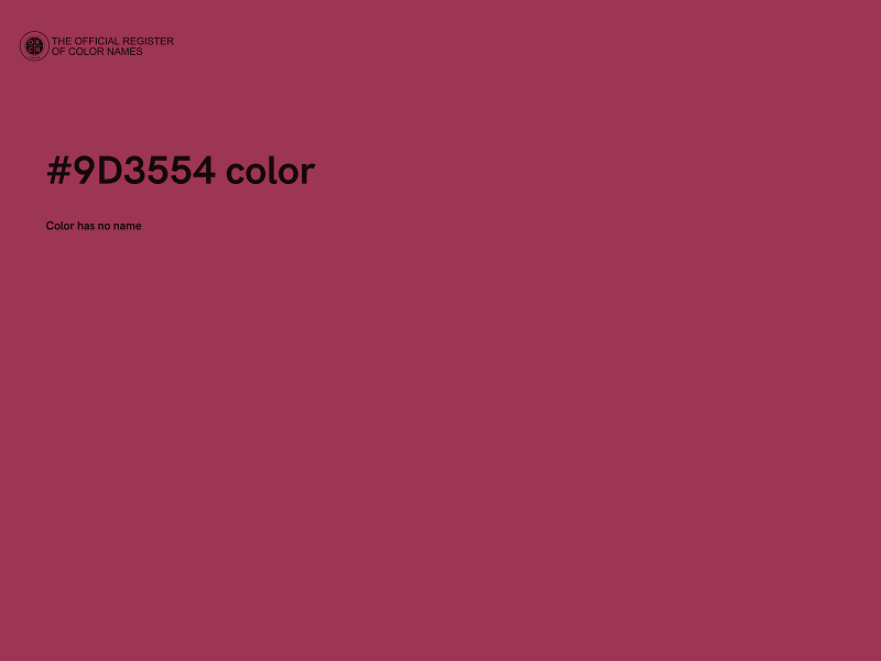 #9D3554 color image