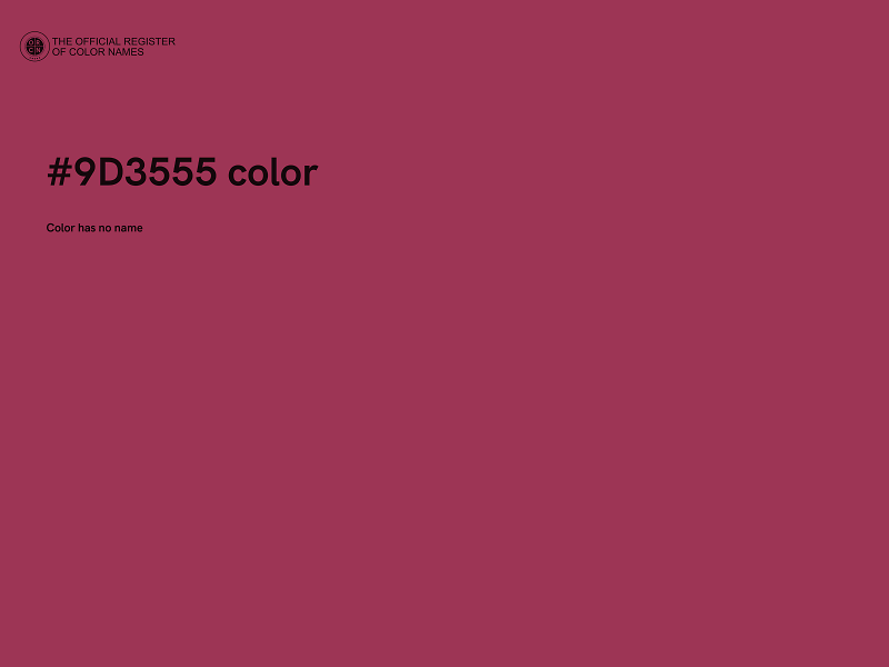 #9D3555 color image