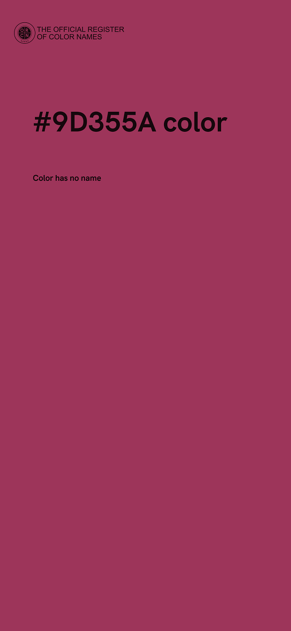 #9D355A color image