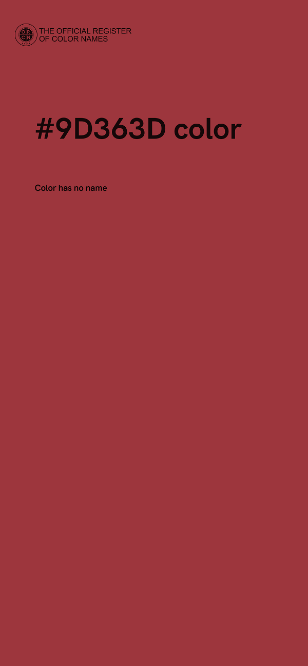 #9D363D color image