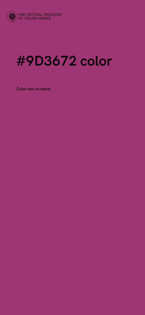 #9D3672 color image
