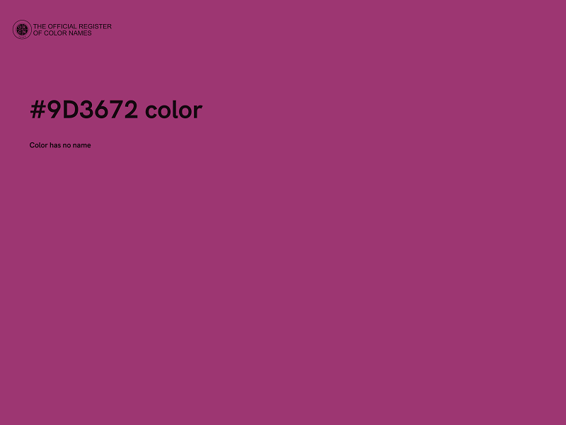 #9D3672 color image