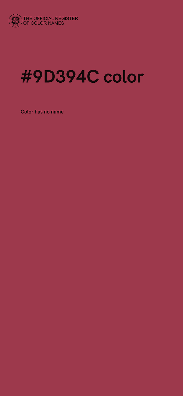 #9D394C color image