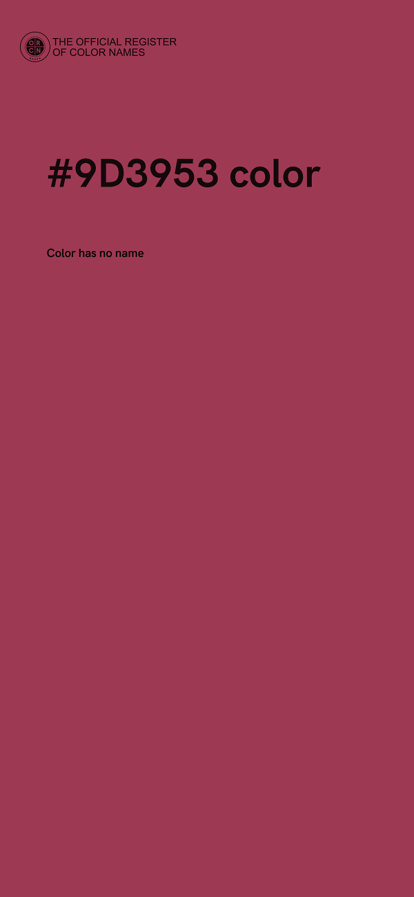#9D3953 color image