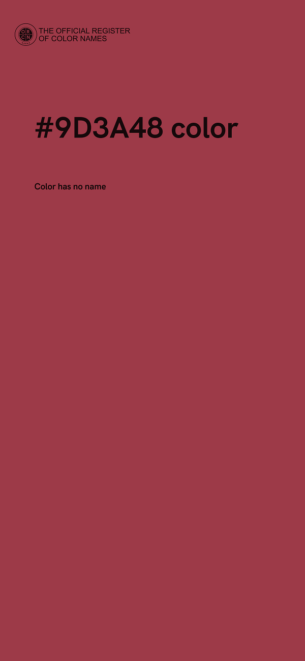 #9D3A48 color image