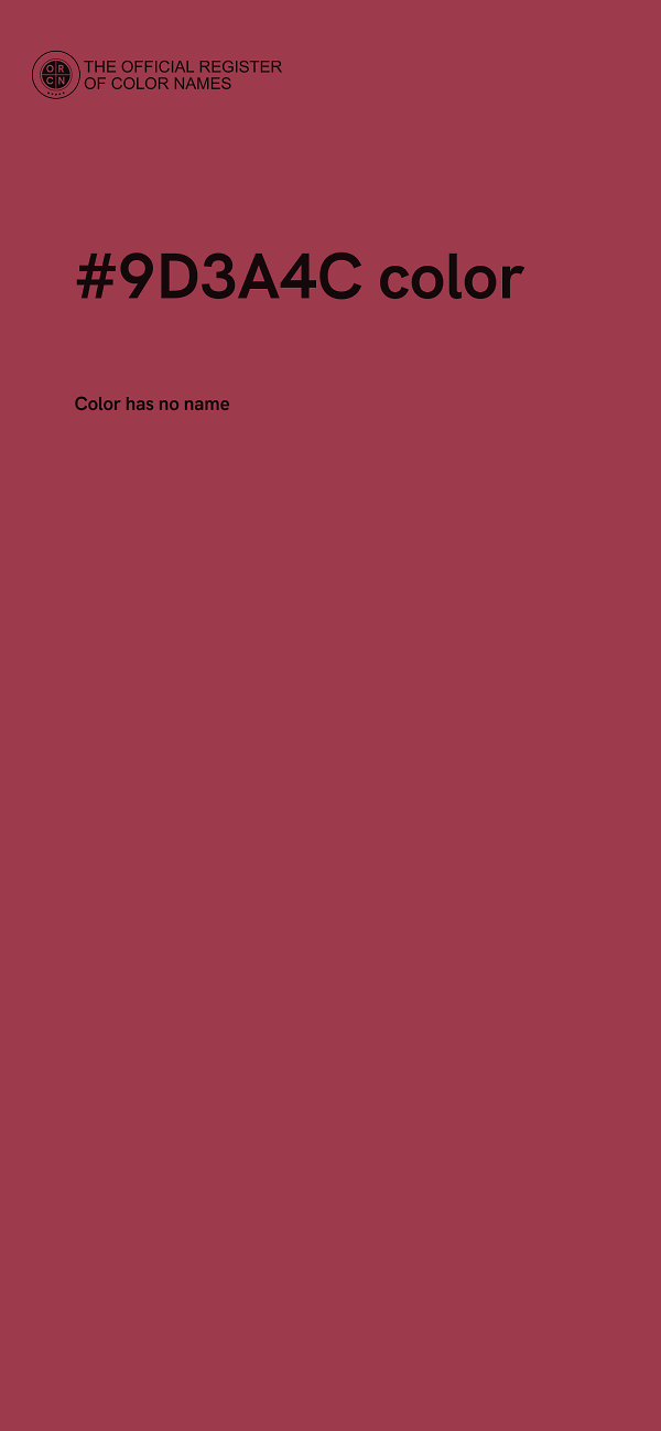 #9D3A4C color image