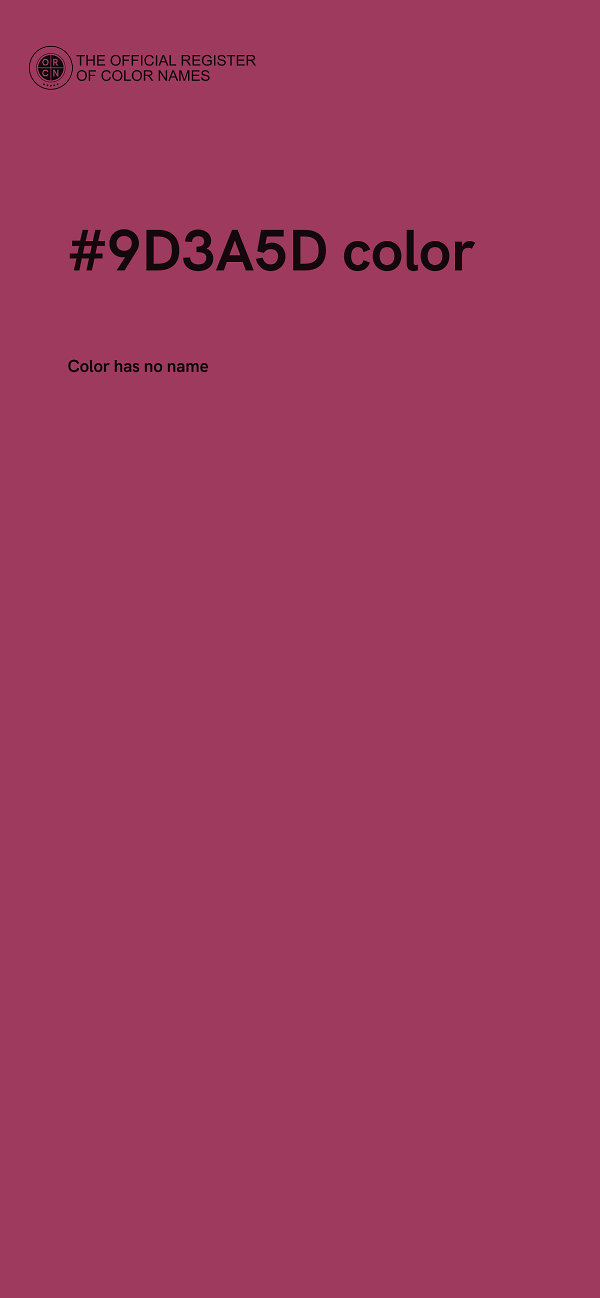 #9D3A5D color image
