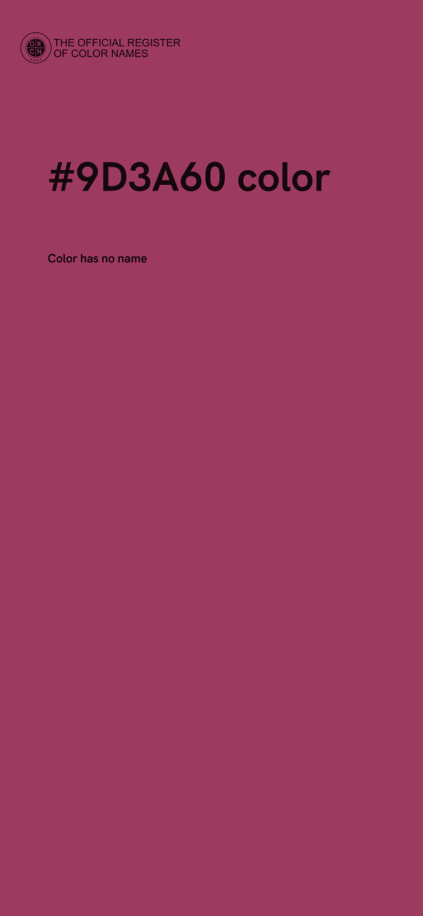 #9D3A60 color image