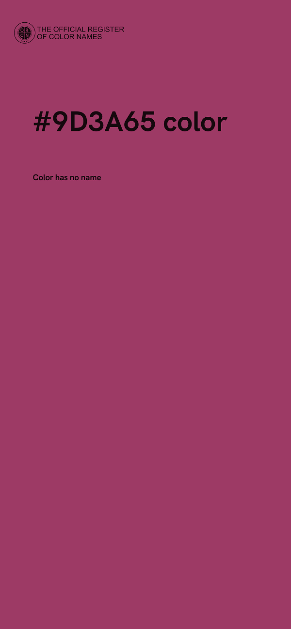 #9D3A65 color image