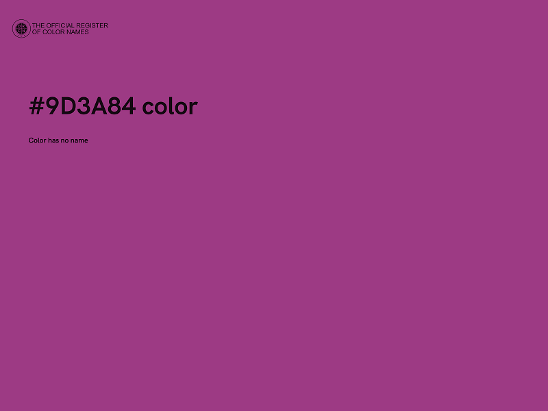 #9D3A84 color image