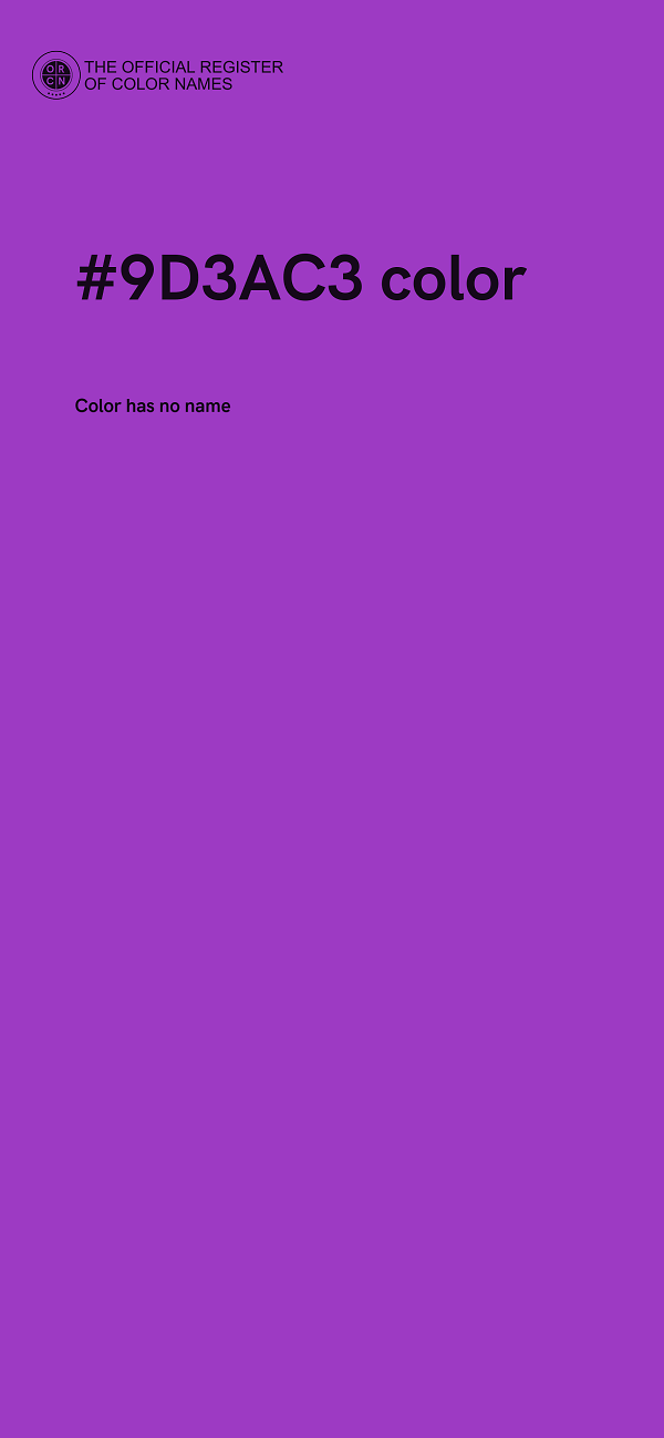 #9D3AC3 color image