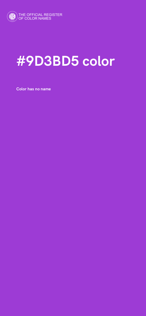 #9D3BD5 color image