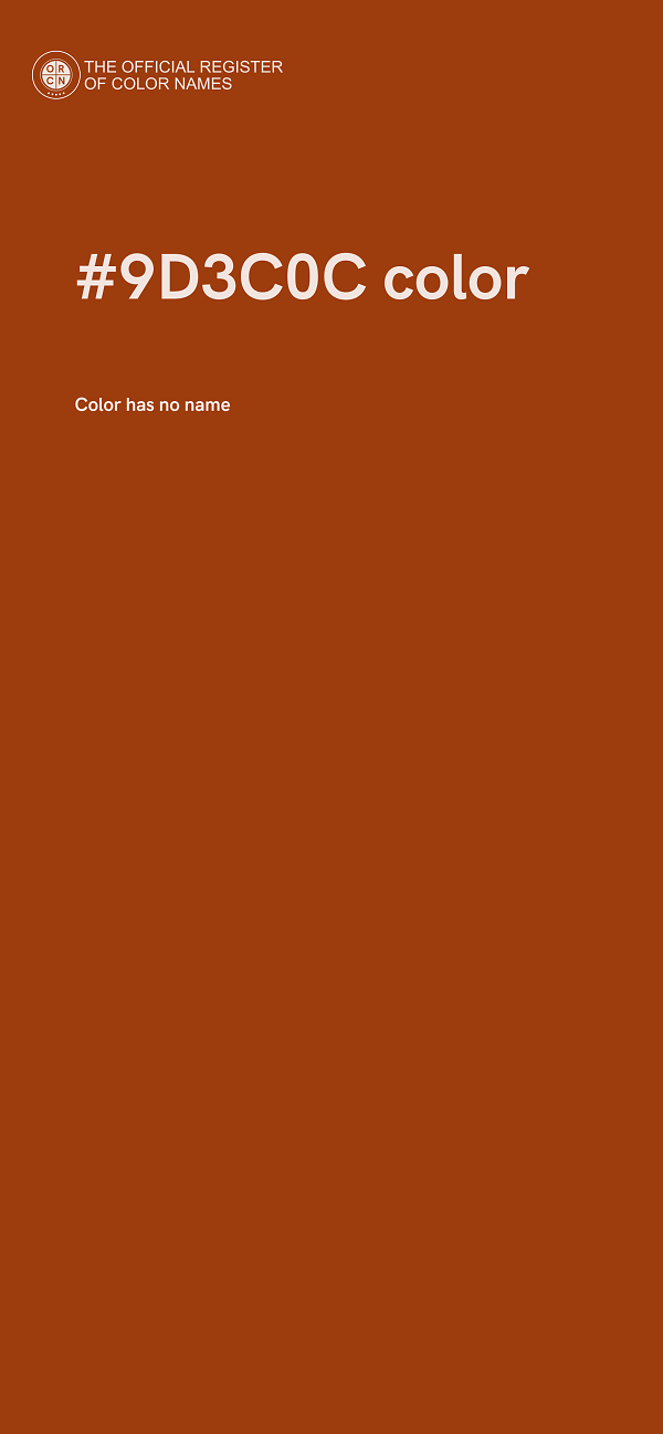 #9D3C0C color image