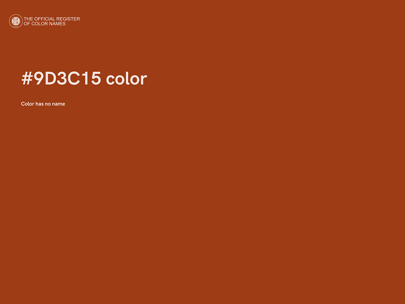 #9D3C15 color image