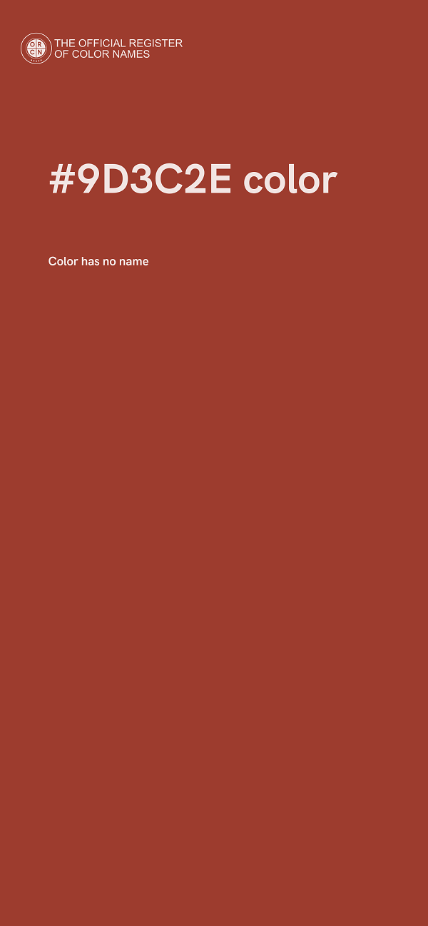 #9D3C2E color image