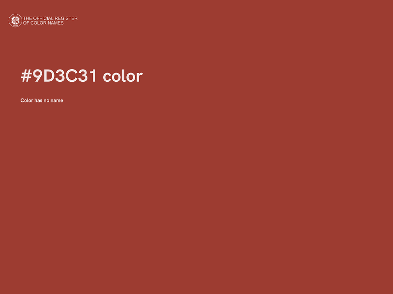 #9D3C31 color image