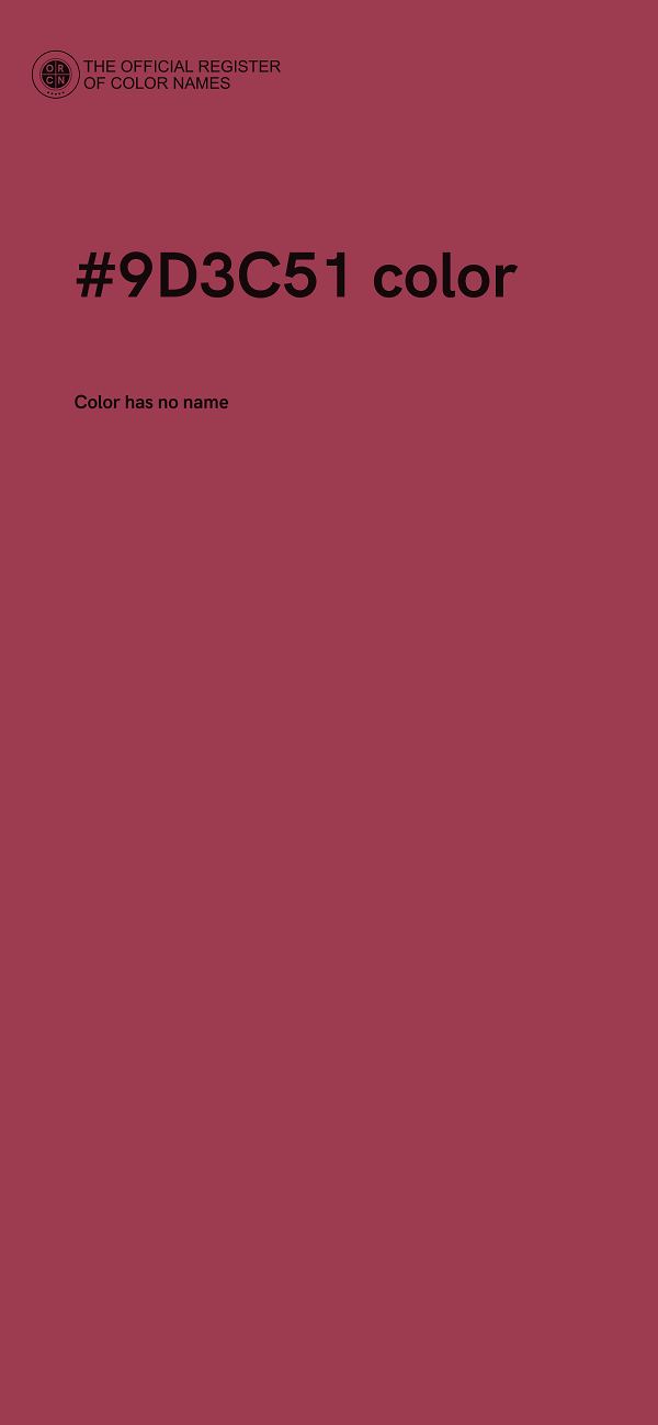 #9D3C51 color image