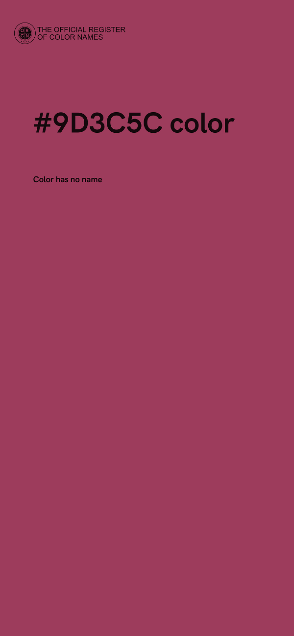 #9D3C5C color image