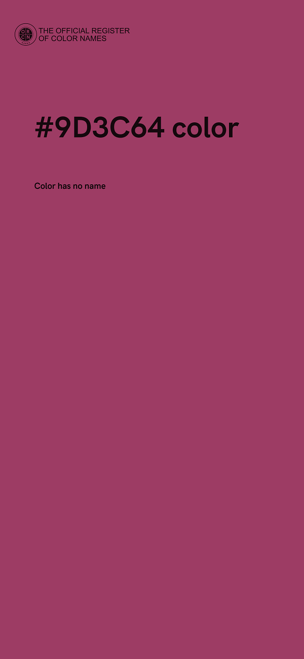 #9D3C64 color image