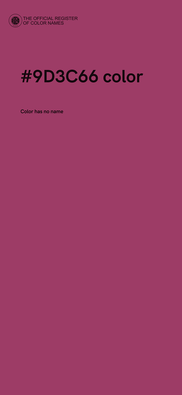 #9D3C66 color image