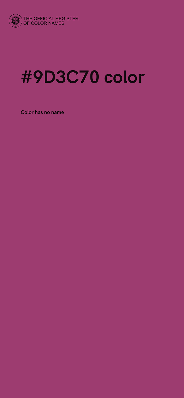 #9D3C70 color image