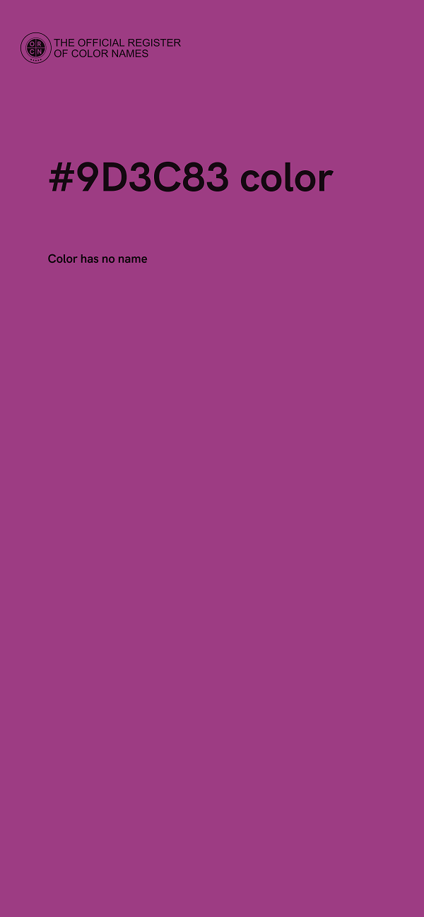 #9D3C83 color image