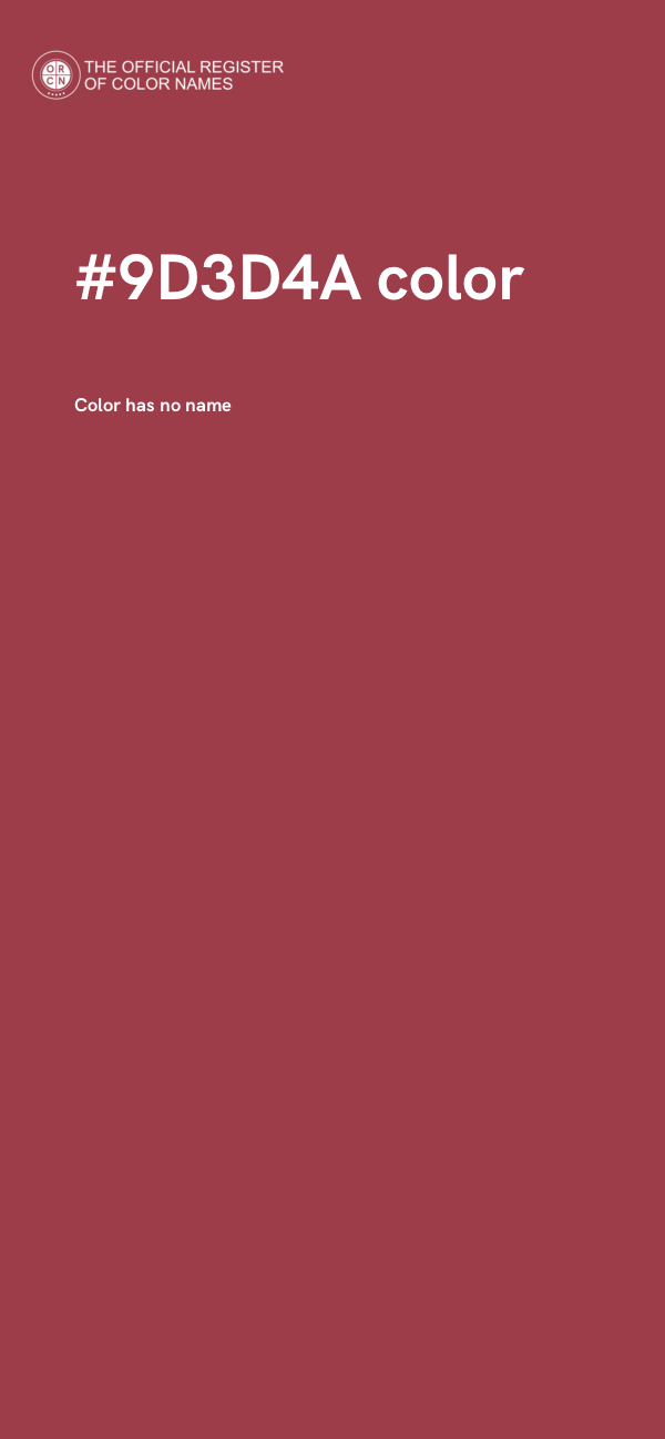 #9D3D4A color image