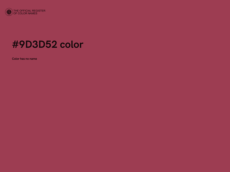 #9D3D52 color image