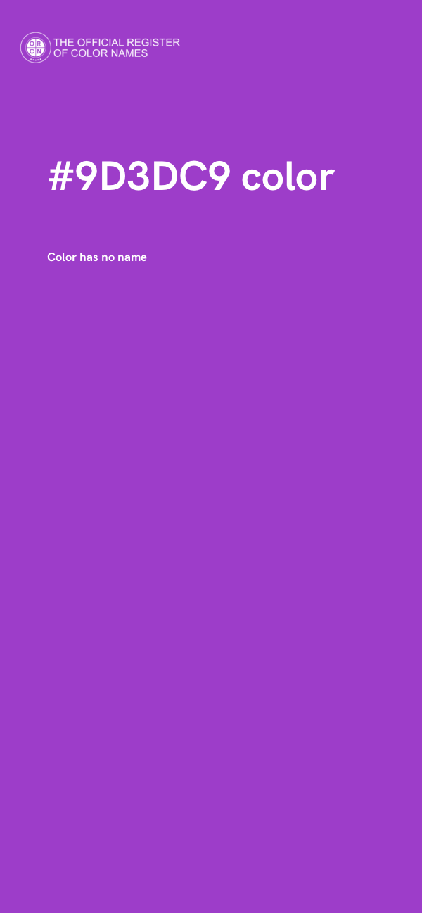 #9D3DC9 color image