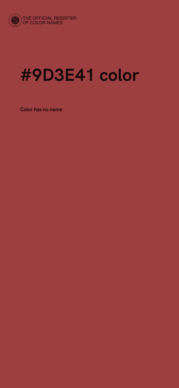 #9D3E41 color image