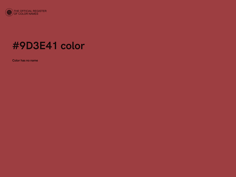 #9D3E41 color image