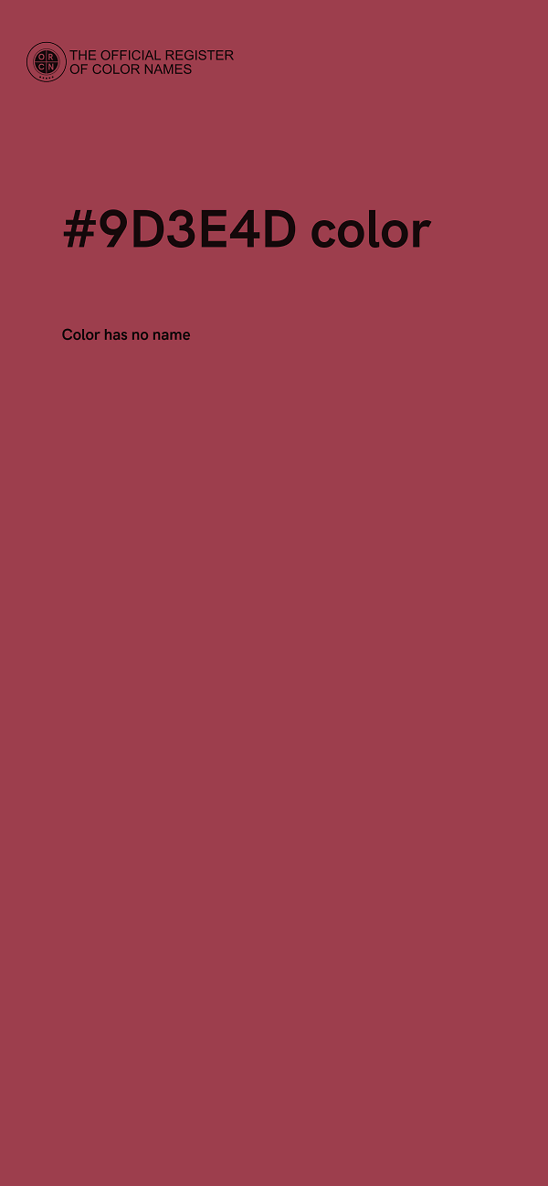 #9D3E4D color image